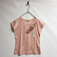 【MARSA】 レナウン　花柄刺繍 半袖Tシャツ L ヴィンテージ　レトロのサムネイル