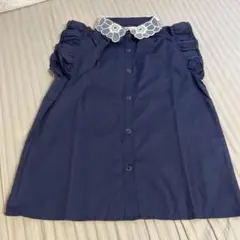 袖なしブラウス　紺