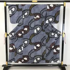 夏着物 浴衣 有松鳴海本絞り 六角形に花火模様 青褐色 K-5018 - メルカリ
