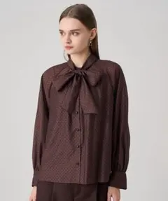 【2025AW】ANAYI ドットオーガンジーリボンブラウスのサムネイル