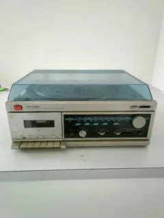 コロンビア レコードプレーヤー カセット ラジオチューナー付 通電のみ確認
