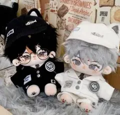 着せ替えぬいぐるみ 猫耳 黒 スーツ 20cm ぬい服のサムネイル