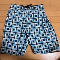 美品 オーシャンパシフィック OP スイム ショーツ ハーフパンツ 膝上レトロ柄のサムネイル