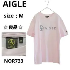 AIGLE 半袖Tシャツ トップス ピンク M ゆったり 初夏 着回しのサムネイル
