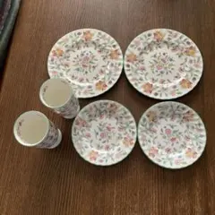 ミントン⭐️ハドンホール⭐️中皿・小皿・ゴブレット⭐️2組セット