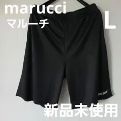 マルーチ　marucci 黒短パン L 白刺繍ロゴ　新品未使用 ショートパンツのサムネイル