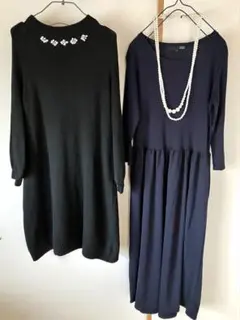 【まとめ売り】ワンピース　2点　パール風ネックレス