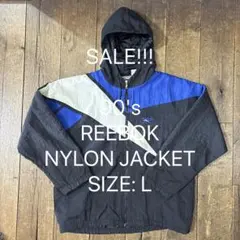 t*0様 SALE/ 90s REEBOK デカロゴ ナイロンジャケット