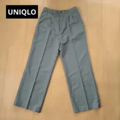UNIQLO　リネンブレンドタックワイドパンツ　　М