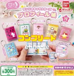 豆ガシャ本 サンリオキャラクターズ「プロフィール帳」 全6種 コンプリート