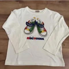 ミキハウス　スニーカー柄　長袖Tシャツ　120cm