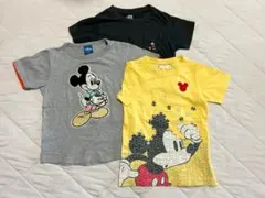 ミッキー プリントTシャツ 半袖 3着セット 110センチ
