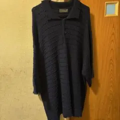 チェーンクロシェデザインダメージ半袖ニットポロ