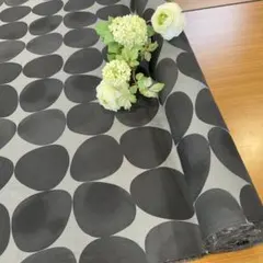 【特価】KOKKA 綿麻　大きなふぞろいドット柄　ハンドメイド生地　2