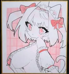 P*i様 【原画】色紙　アナログ　オリジナル　イラスト　一点もの