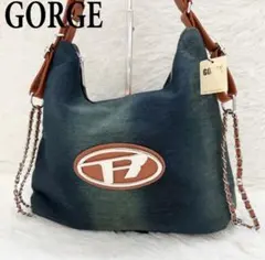 GORGE Y2K ワンショルダーバッグ　肩掛け　リュック　デニム　ロゴ