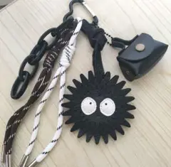 じゃらじゃらキーホルダー まっくろくろすけ ジブリ風 バッグチャーム