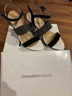 STRAWBERRY FIELDS サンダル ネイビー・グレー