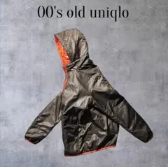 00's オールドユニクロ リバーシブル ナイロン中綿ジャケット Mサイズ