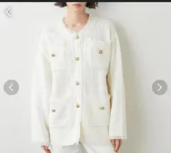 Kao様専用　美品【ウィムガゼット】ツイードニットジャケット