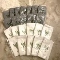 グレーホワイト2種類足袋ソックス23足セット売り。ユニセックスフリーサイズ