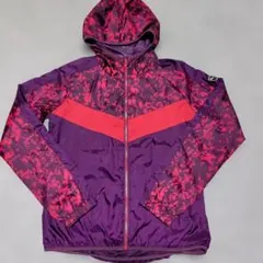 【美品】プーマ ウインドブレーカー レディースM 紫 刺繍ロゴ 裏メッシュ