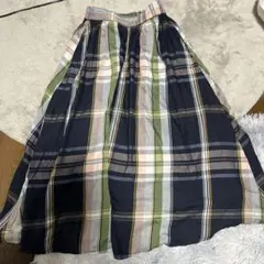 チェック柄ロングスカート Mサイズ