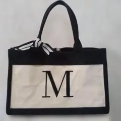 ミストゥーラ イニシャル刺繍 キャンバストートバッグ