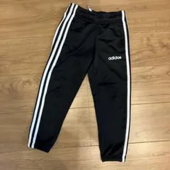 adidas 黒 3本ライン ジャージ 110cm