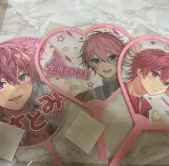 さとみ ハート型うちわ 3点セット