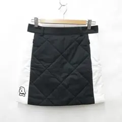 アルチビオ archivio ゴルフスカート 中綿 ブラック ホワイト 38