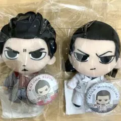 龍が如く ぬいぐるみ缶バッジ 桐生一馬 真島吾朗 Like a Dragon - メルカリ