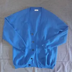 BEAUTY&YOUTH 青 カーディガン ボタン付き