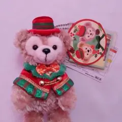 ダッフィー クリスマス ぬいぐるみ バッジ付き 約15cm