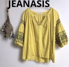 【最安値】ジーナシス♡JEANASIS♡シシュウSバルンチュニックSS♡イエロー