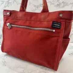 PORTER GIRL ポーターガール 帆布 キャンバス トートバッグ 赤レッドのサムネイル