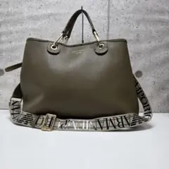 EMPORIO ARMANI 2way ショルダーバッグ カーキ
