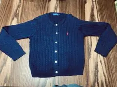 ポロ　ラルフローレン　Ｖネック　ケーブルニットカーディガン120