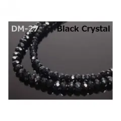 ★ユニセックス★　スピネル風　ブラッククリスタルネックレス