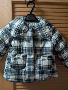 新品タグ付き✨️　こどもの森　crescent チェック柄 ダウンコート 110