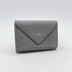 BALENCIAGA バレンシアガ ペーパーミニウォレット 三つ折財布 グレーのサムネイル