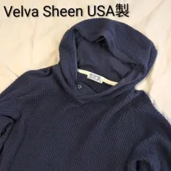 Velva Sheen ネイビー パーカー ワッフル生地　Mサイズ　USA製