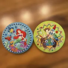 ディズニー刺繍缶バッチ　アリエル　トイストーリー