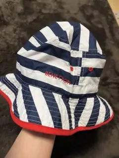 BENETTON 子供用ストライプ帽子 54cm