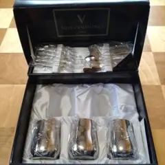 Silvio Valentino ビール、水割りカップ　スプーン　フォークセット