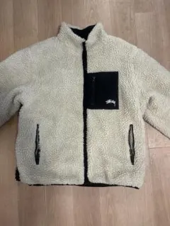 Stussy フリースジャケット クリーム色