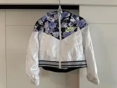 NIKE ナイキ ウインドブレーカー キッズ XS 花柄 白 紫 フード付き