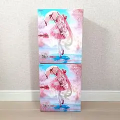 桜ミク AMP+ フィギュア ～桜ドレスver.～ ×2体(開封品＋未開封品)