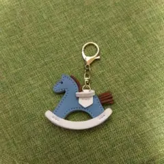 PUレザーチャーム木馬モチーフ　 約8cm x 6cm