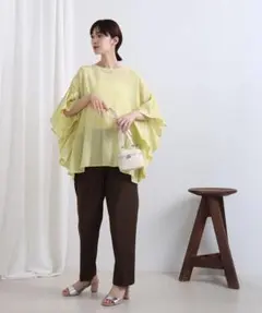 ブージュルード　コットンクレープブラウス